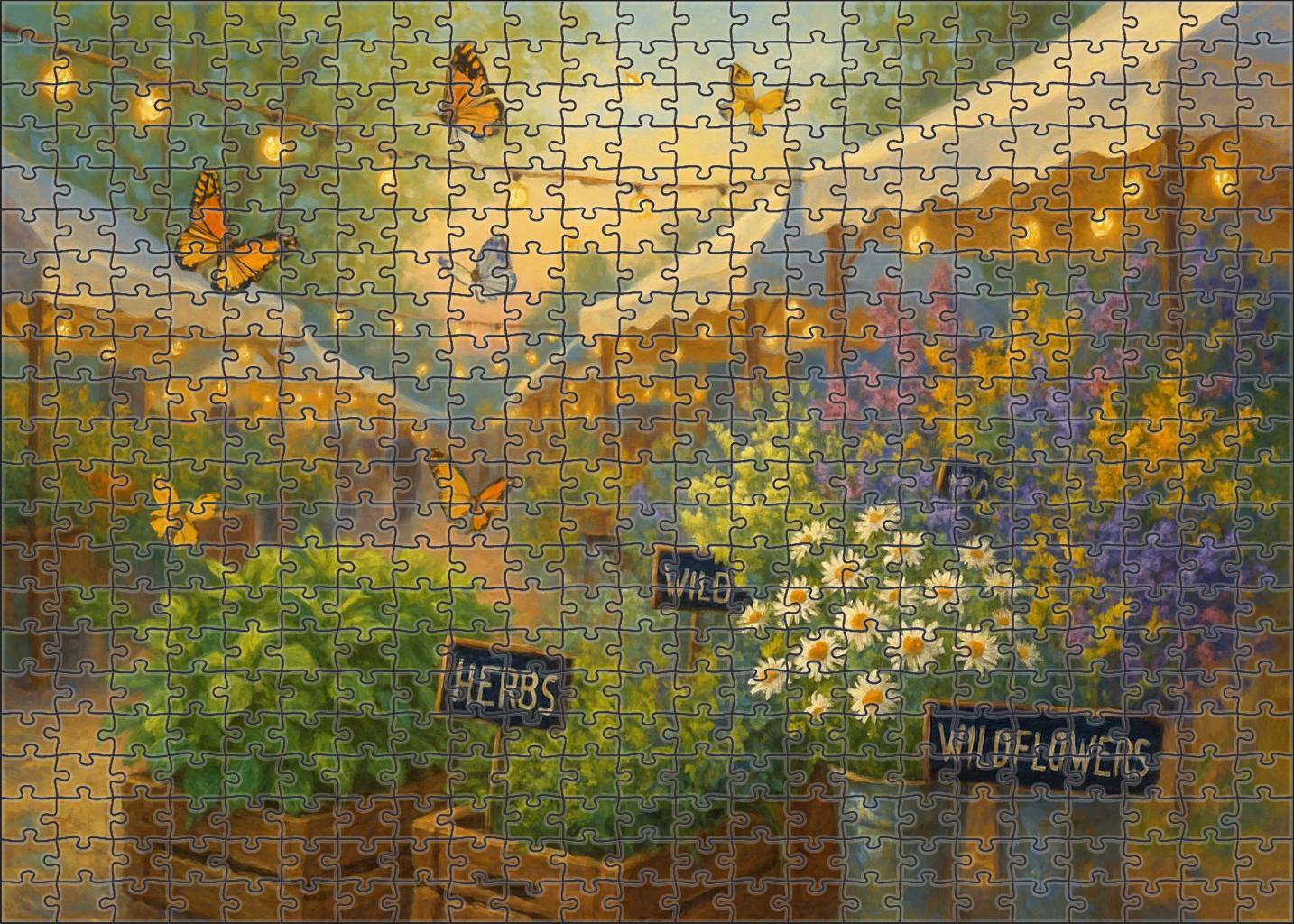 Springtime Market Awakening Puzzle For Adults