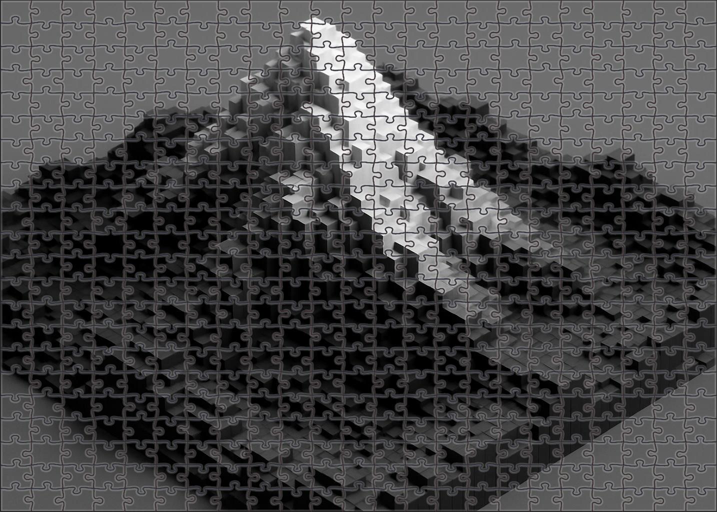High-contrast Digital Terrain Model 500 Piece Puzzle