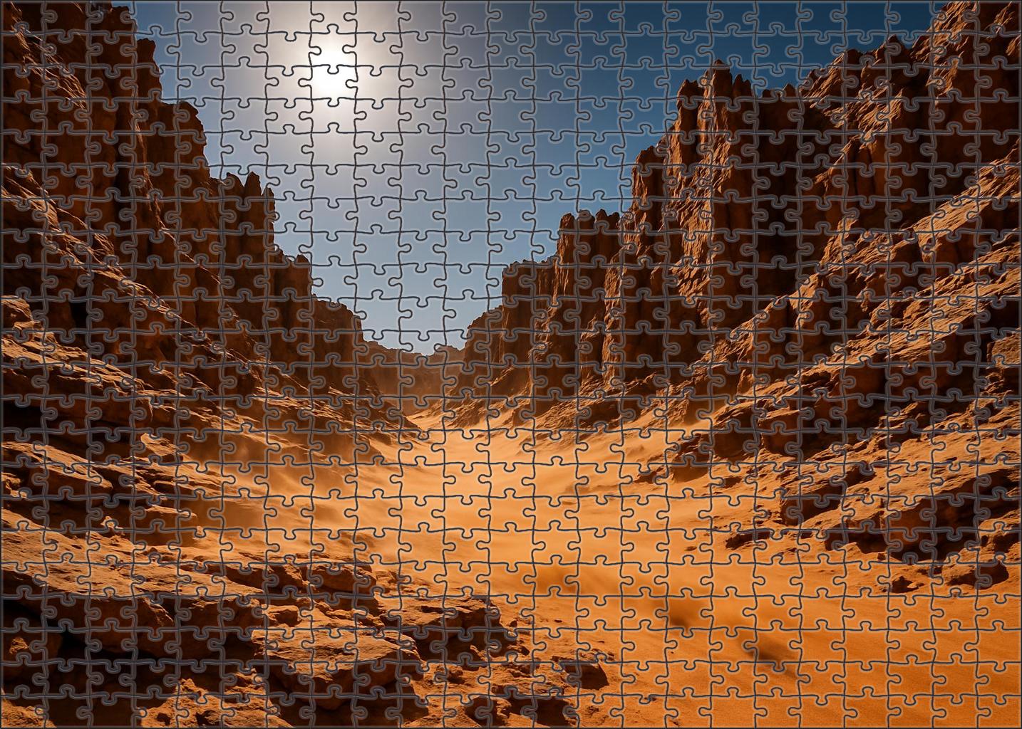 Rustfire Plateau Rugged Sandstone Edges And Wind-swept Slopes 500 Piece Puzzle