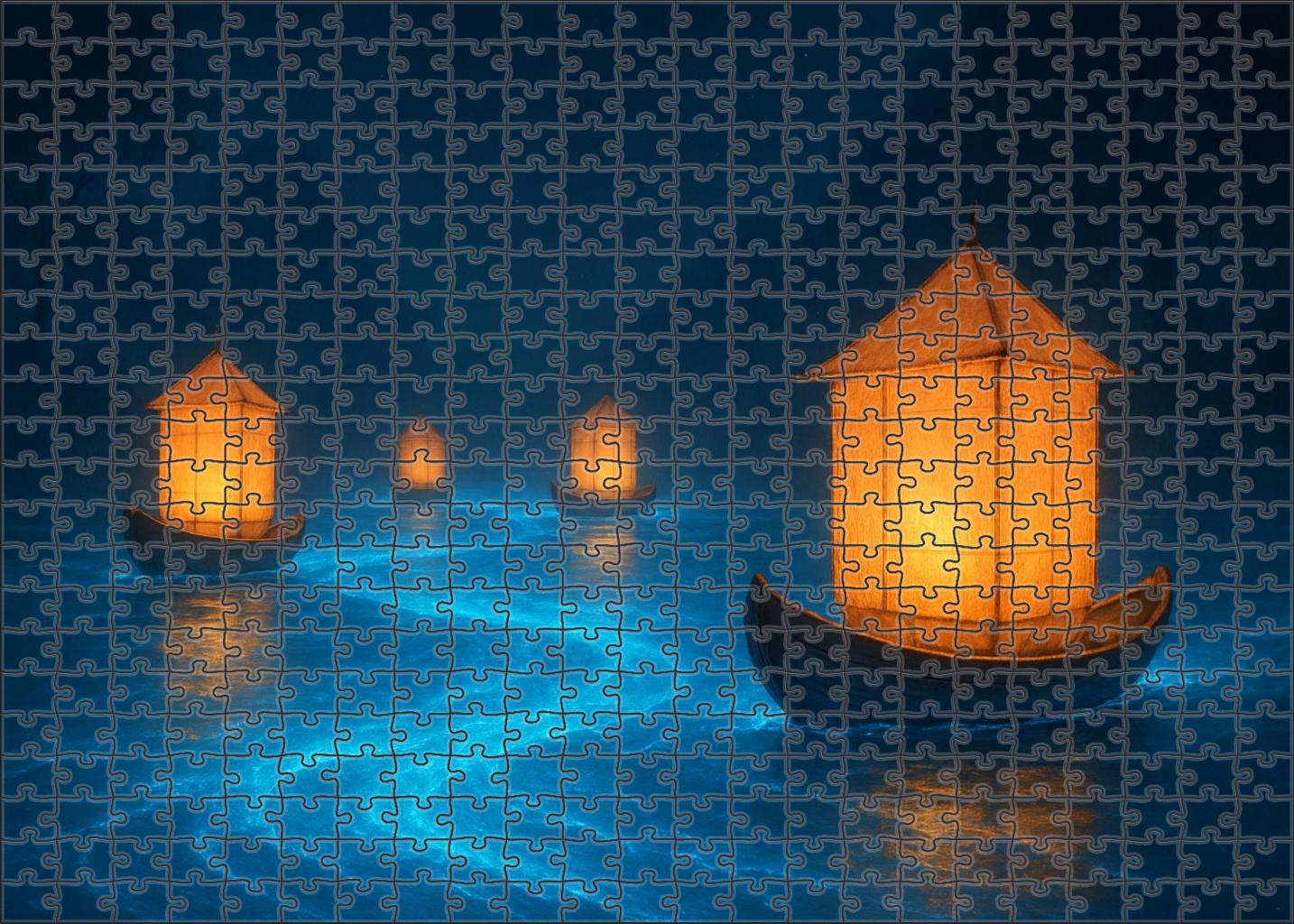 The Lantern Ship Voyage Premium Puzzle Pieces