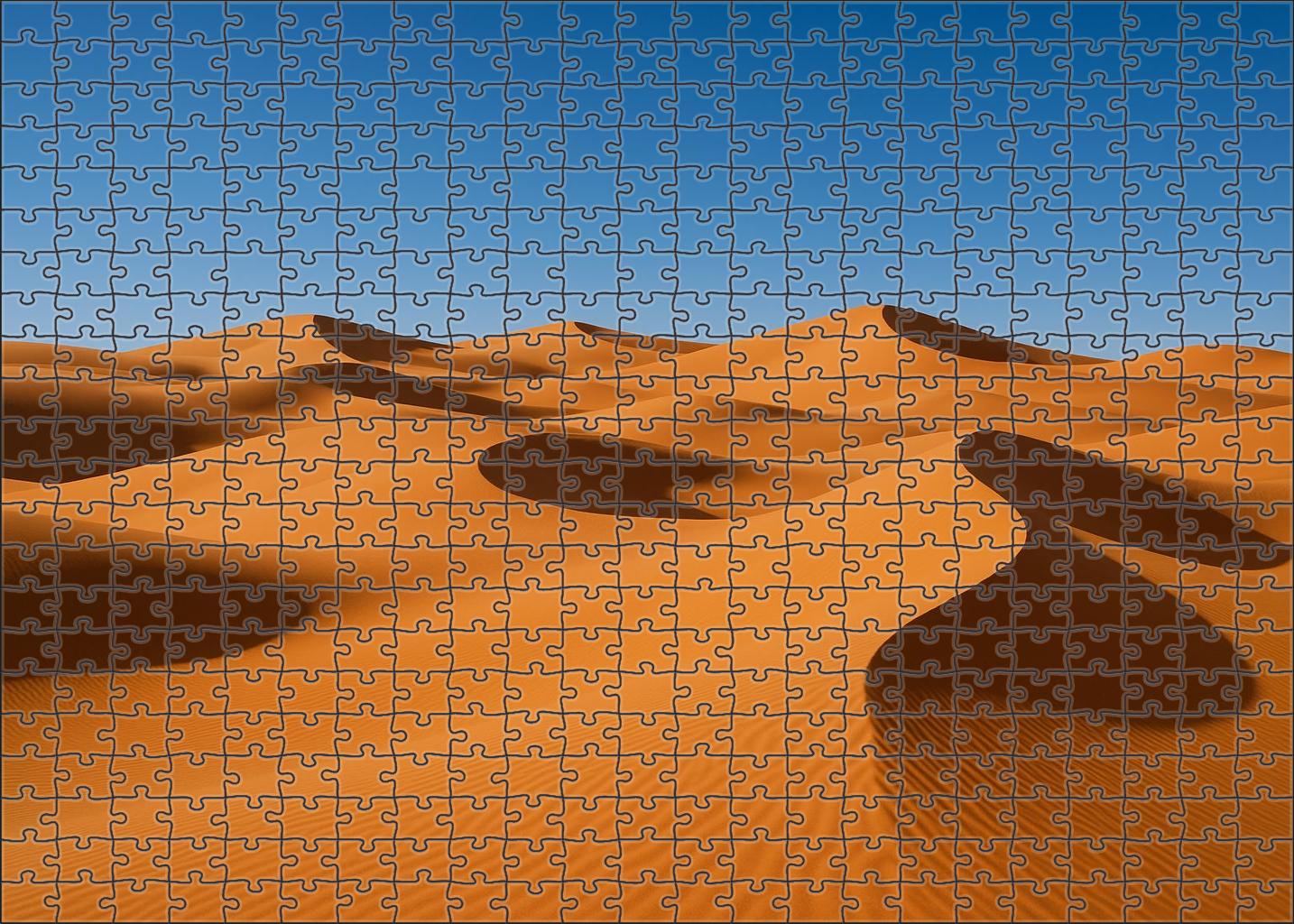 Amber Waves Plateau Rolling Sands Under A Crisp Blue Sky Premium Puzzle Pieces