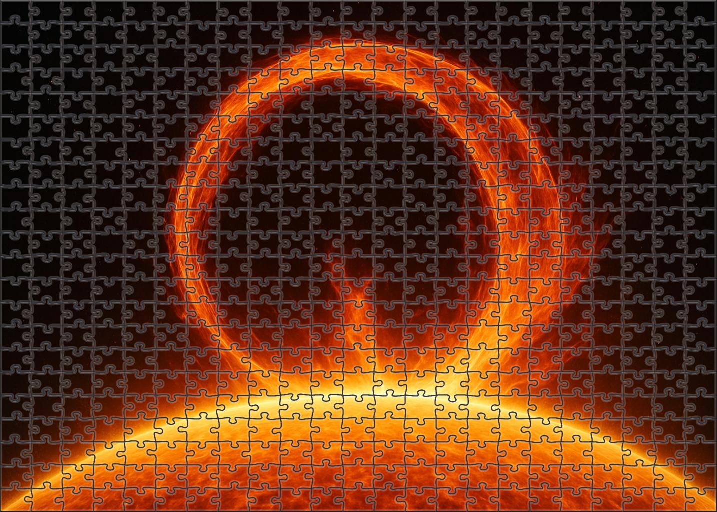 Amber Solar Flare Ribbon Puzzle For Adults