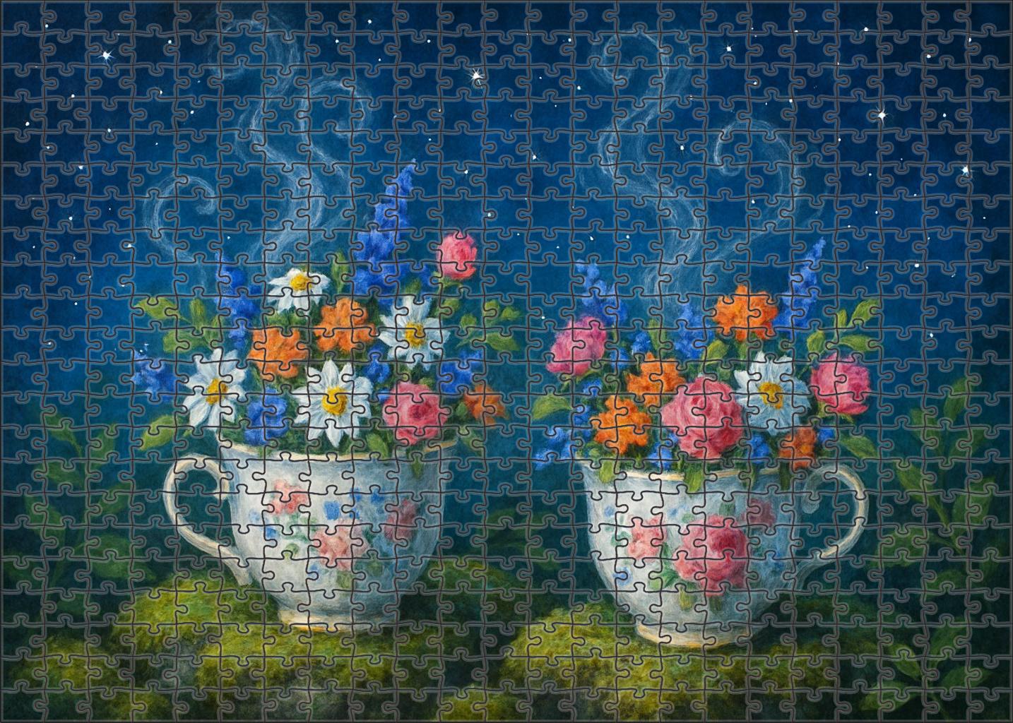 Midnight Tea Garden Mini Puzzle
