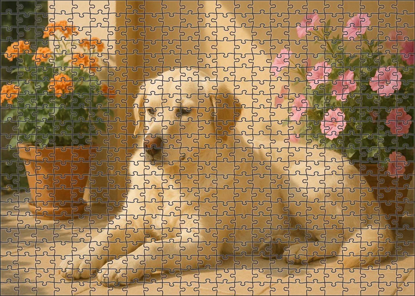 Ivory Glow Cream-colored Companion With Gentle Temperament Puzzle For Kids
