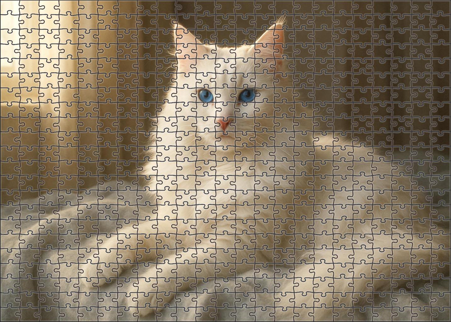 Ivory Mist Longhair Puzzle Collection