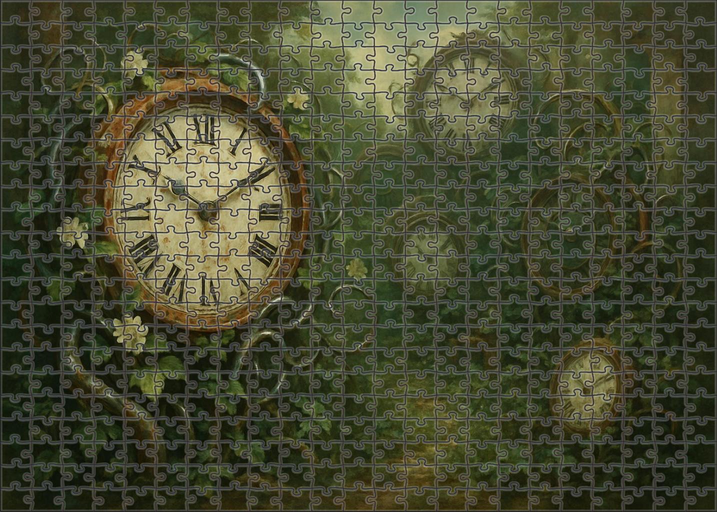 Mechanical Garden Of Broken Clocks 200 Piece Puzzle