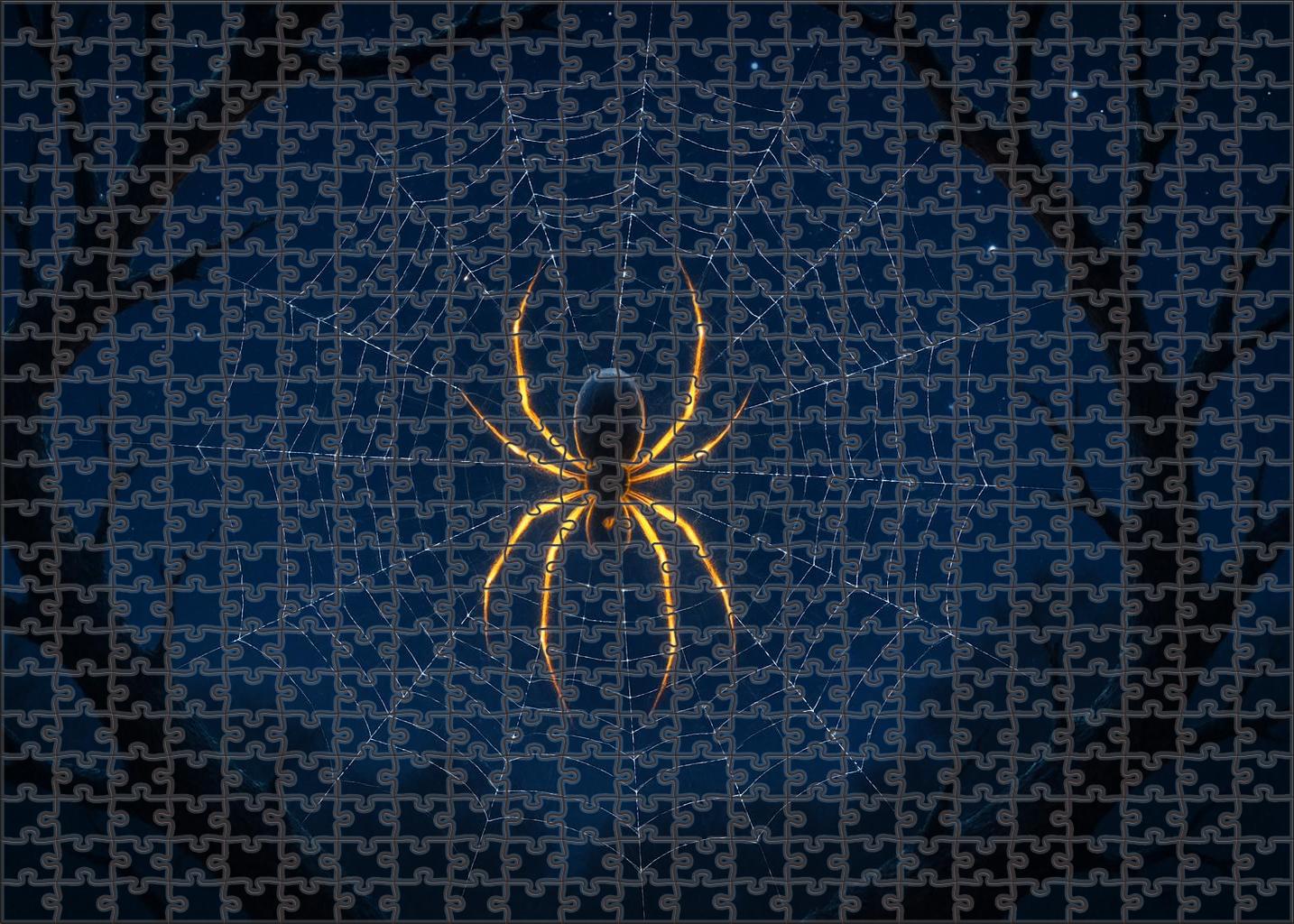 Amber Fangweaver Nocturnal Arachnid With Web-spinning Adaptations Large Format Puzzle