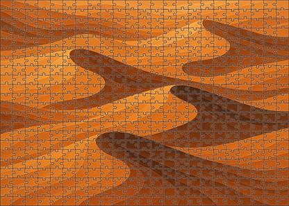 Undulating Dune Field Map 500 Piece Puzzle