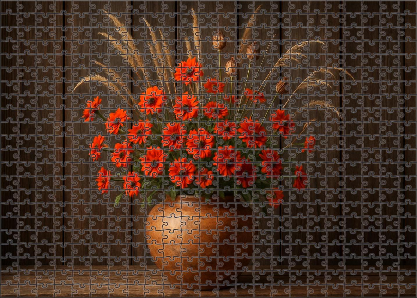 Rustic Autumn Container Garden Puzzle Collection