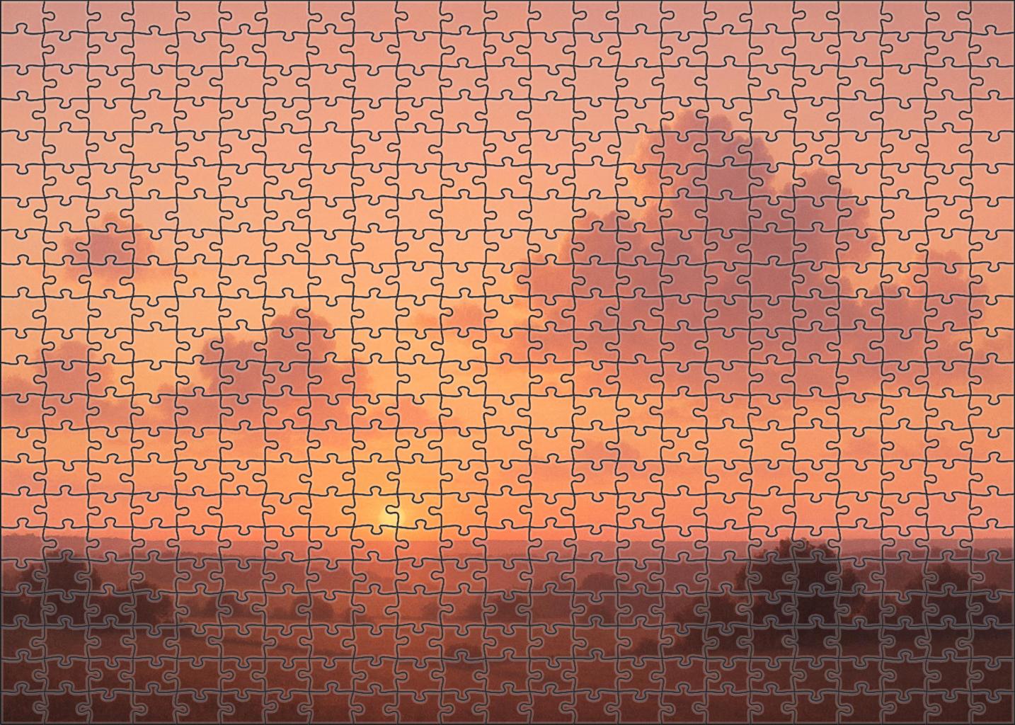 Rose Gold Horizon Glow Puzzle Collection