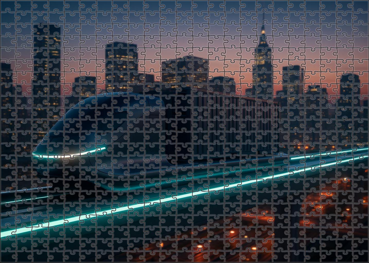 Magnetic Levitation Urban Cargo Carrier Puzzle For Adults