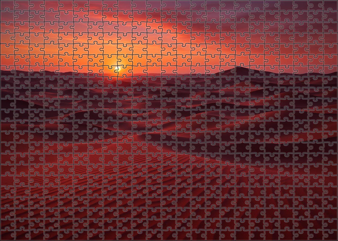Crimson Dune Horizon Puzzle Collection