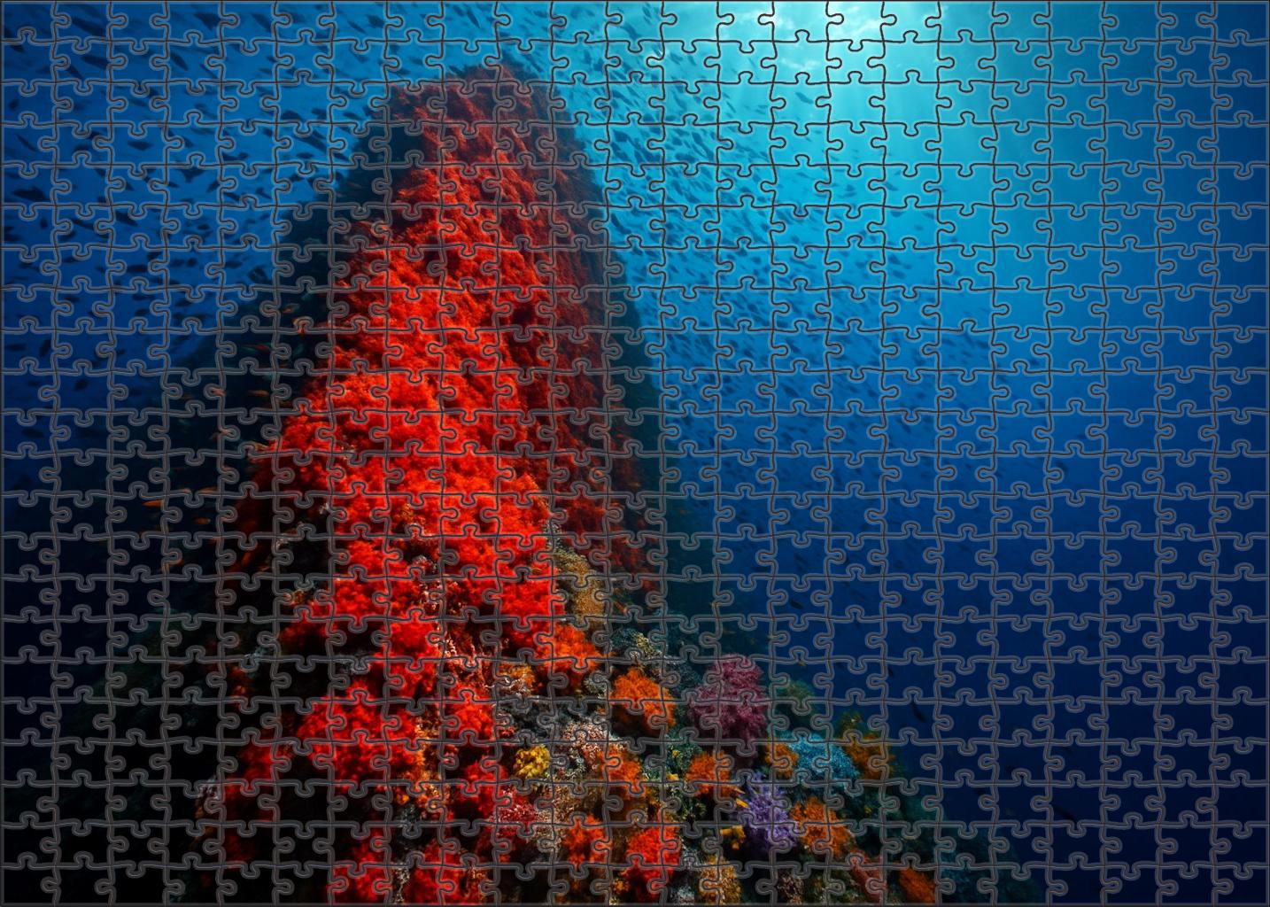 Crimson Shelf Break Steep Cliffs Above Rugged Rocky Bottom 20 Piece Puzzle