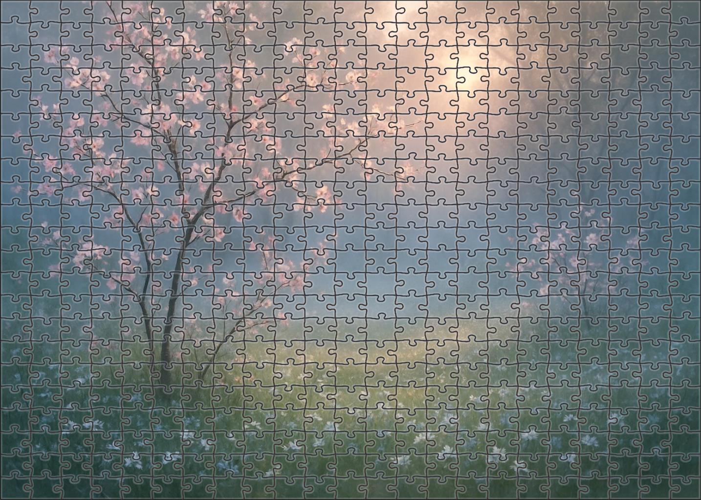 Blossom Glade At Dawn Custom Jigsaw Puzzle