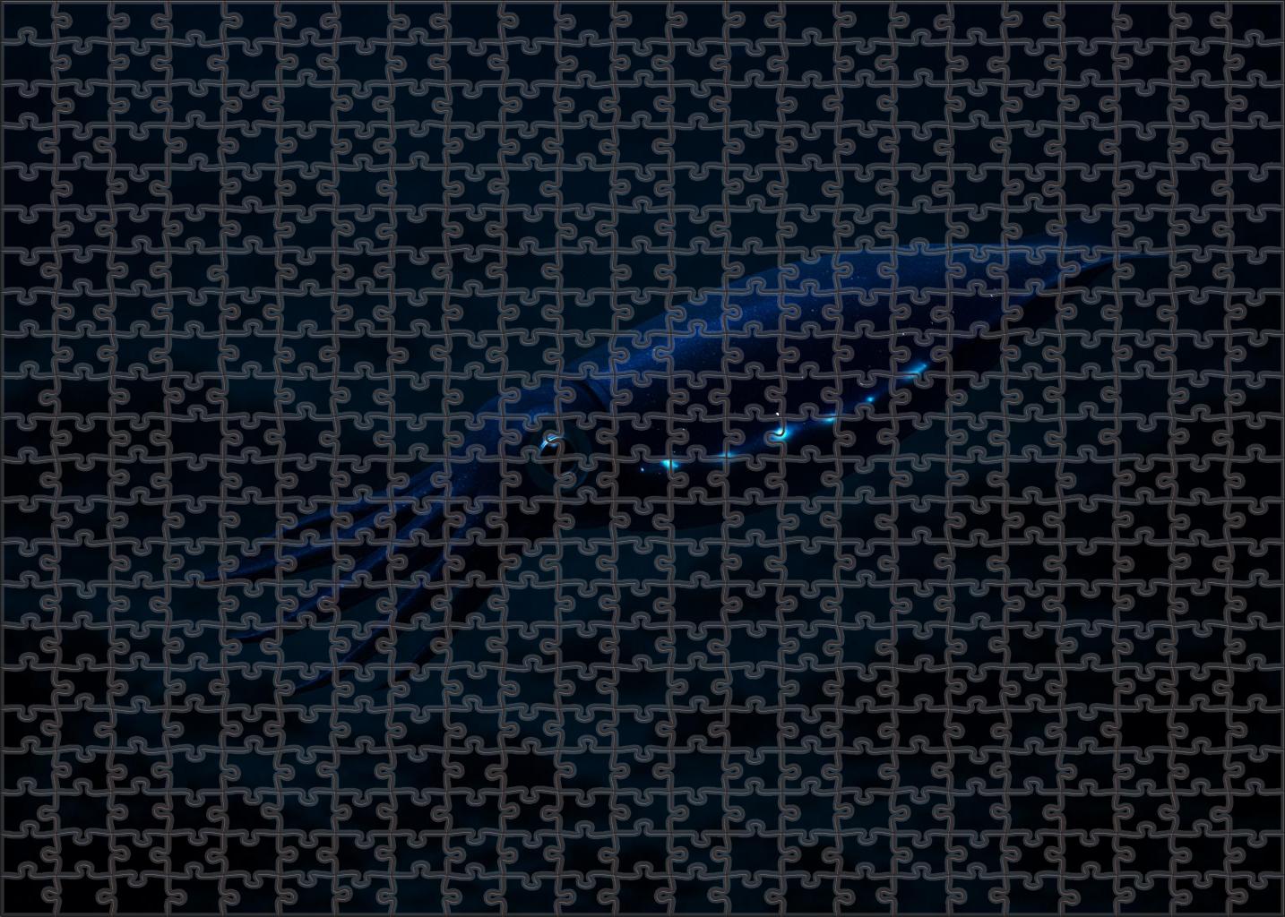 Steel Blue Lantern Squid Nocturnal Jet-propelled Predator With Photophores Puzzle Collection