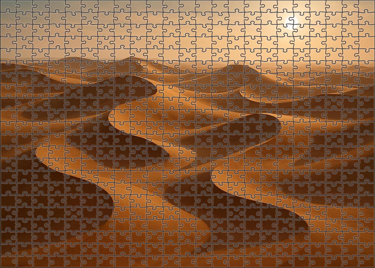 Dune Serpentines Graceful Curves Amid Tawny Sands 500 Piece Puzzle