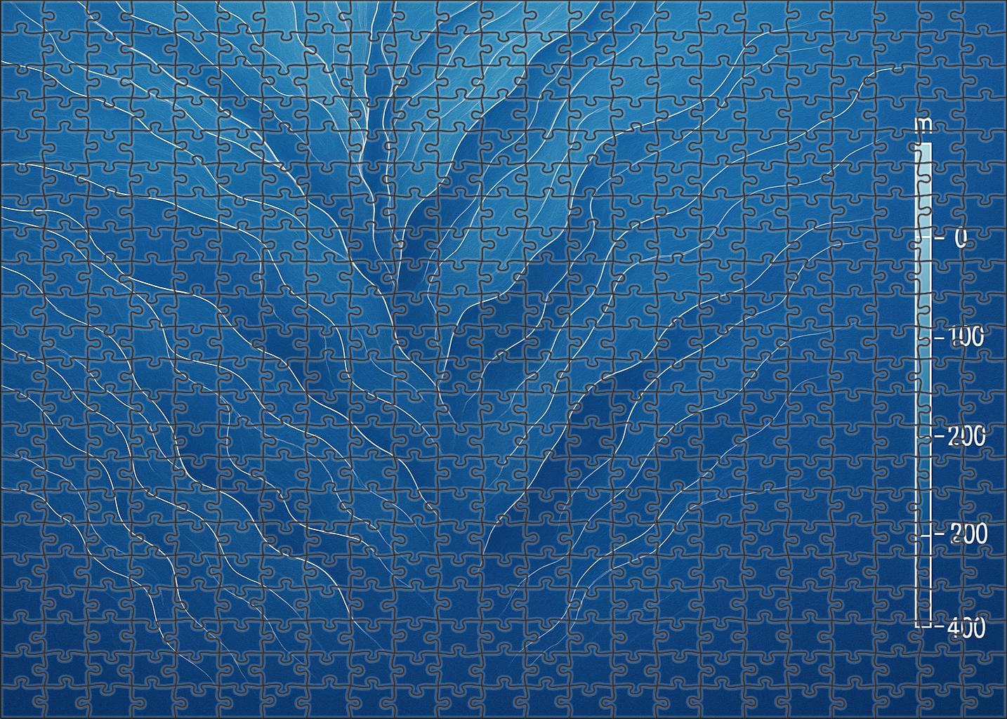 Underwater Canyon Relief Map Puzzle For Kids