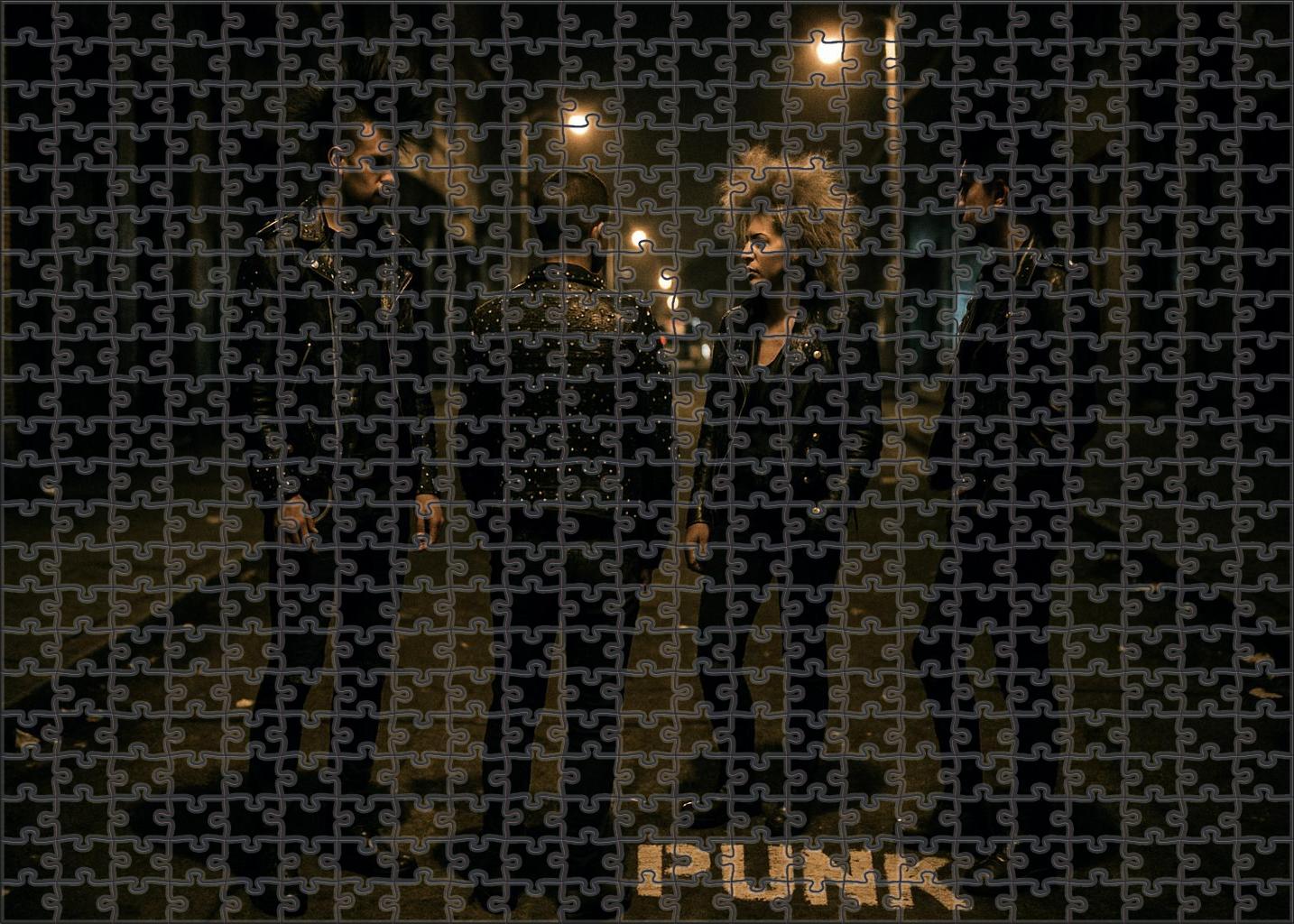 Post-punk Street Fashion Culture Unique Puzzle Design