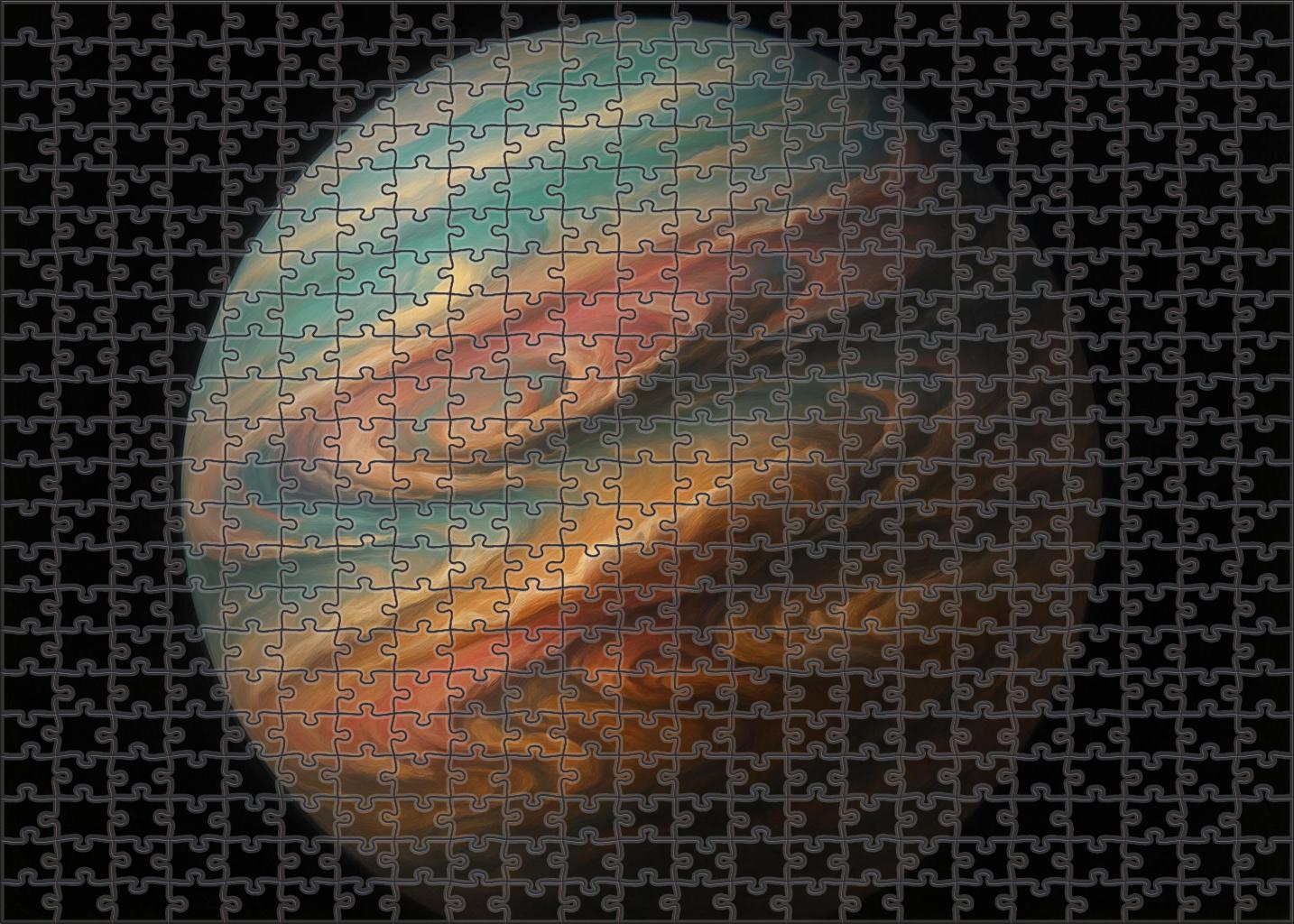 Iridescent Cyclonic Gas Bands Unique Puzzle Design