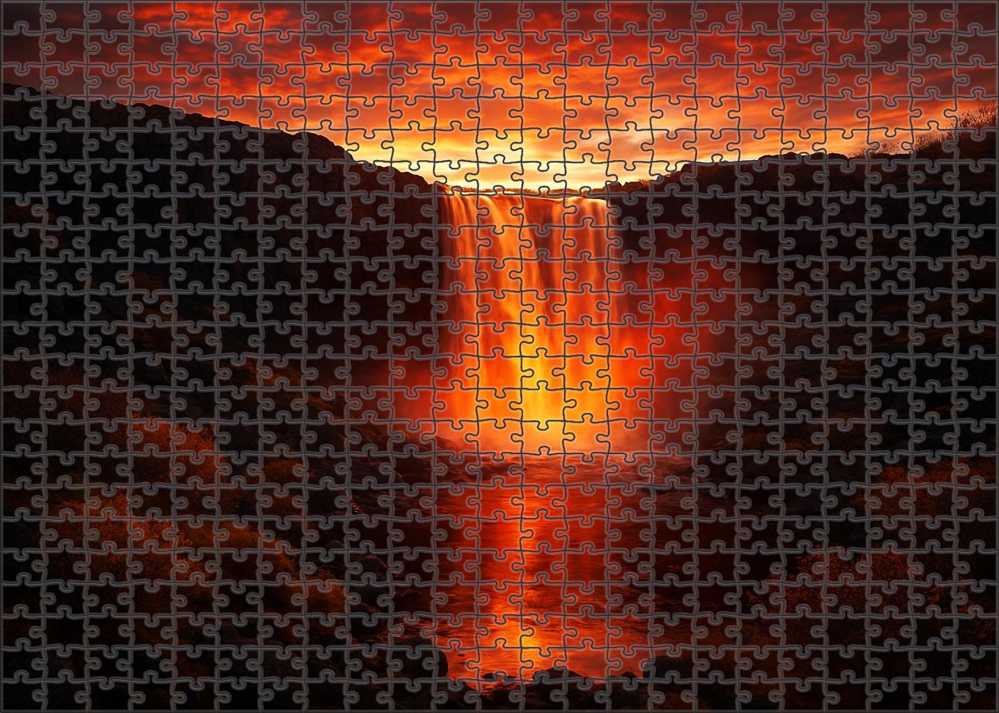 Sunset Ember Falls 200 Piece Puzzle