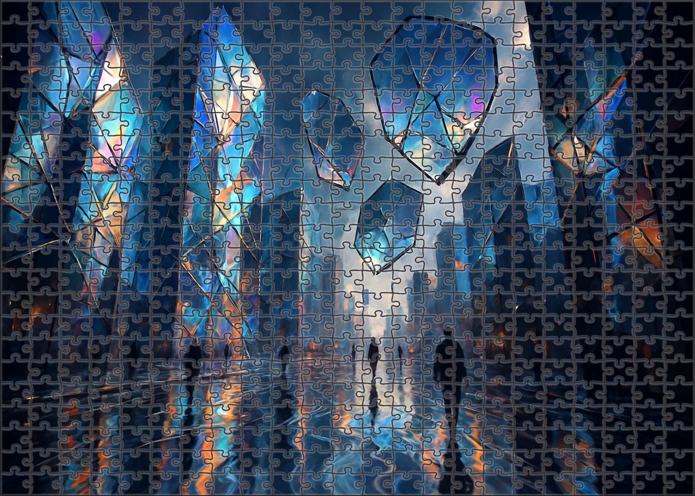 City Of Echoes And Shattered Reflections 1000 Piece Puzzle