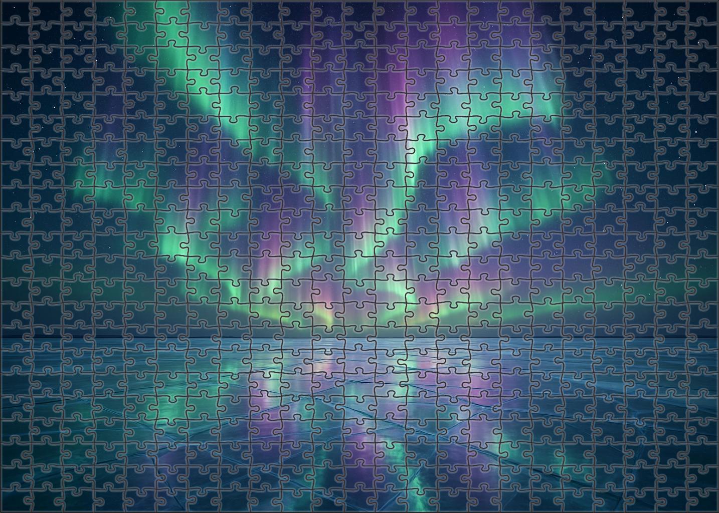 Auroral Glow Over Frozen Exoplanet Puzzle Challenge