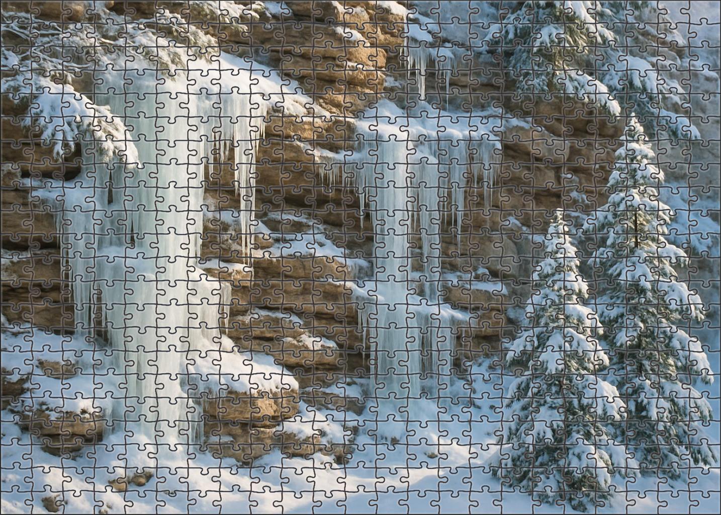 Winter Glass Falls Challenging Puzzles