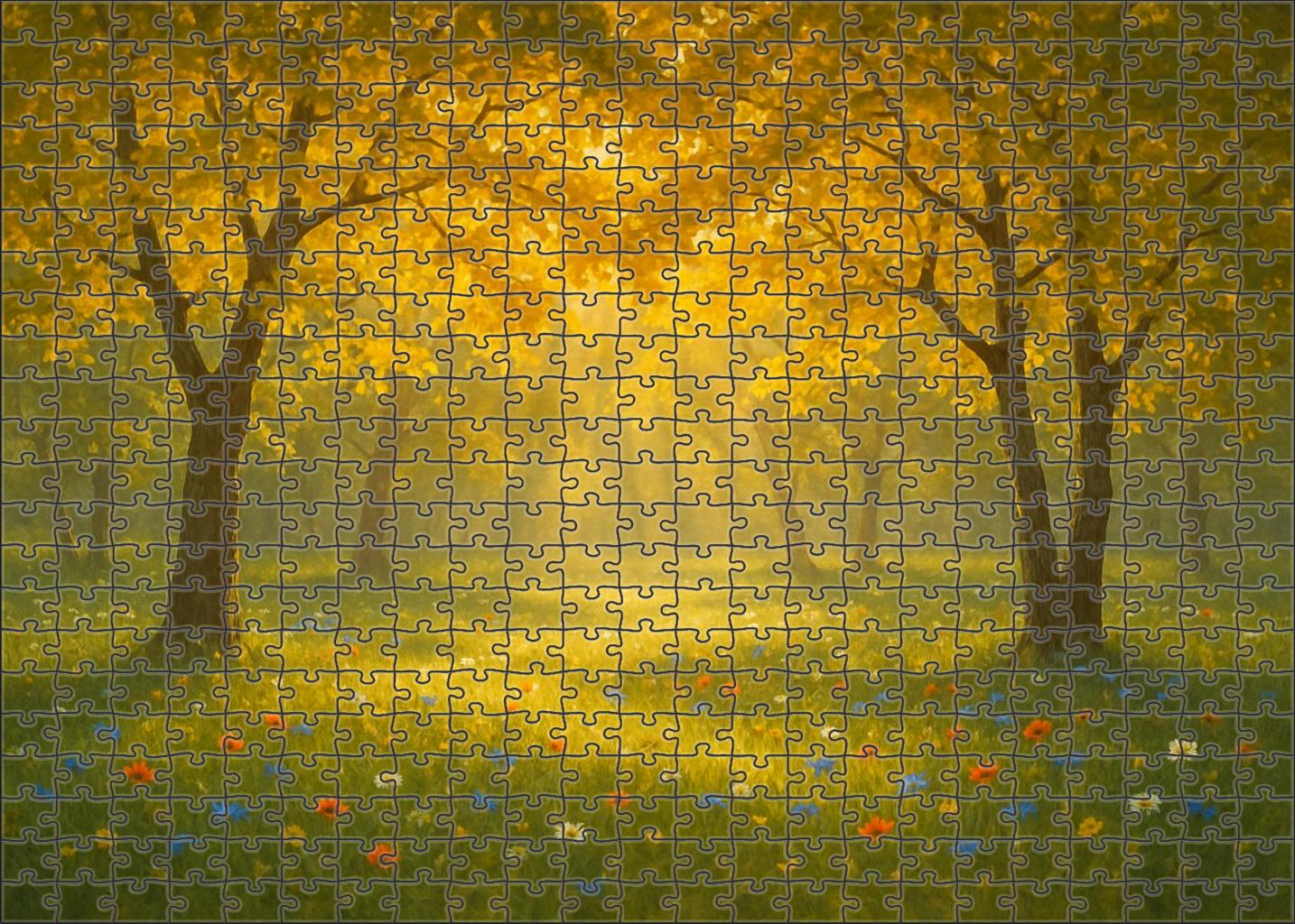 Golden Afternoon Grove Easy Puzzles