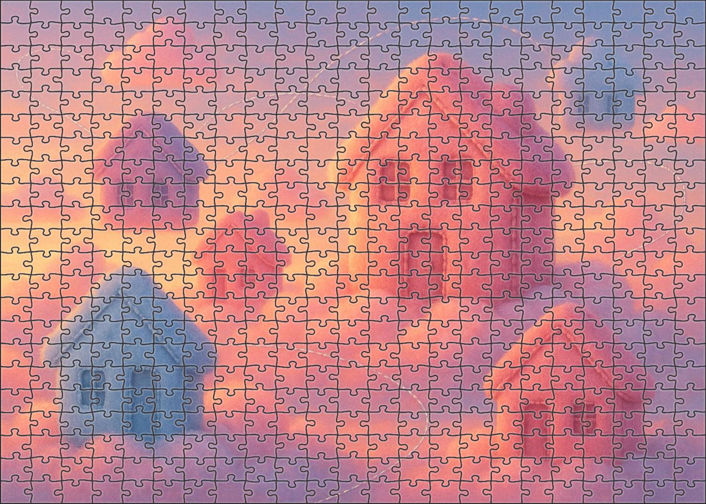 The Patchwork Cloud Village Puzzle Collection