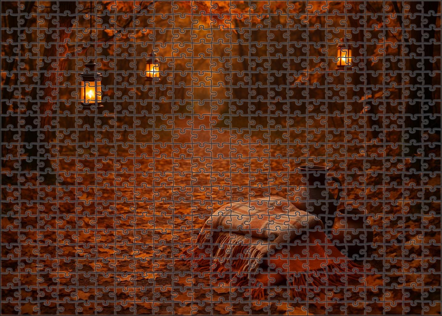 Enchanted Autumn Pathway Puzzle Fun