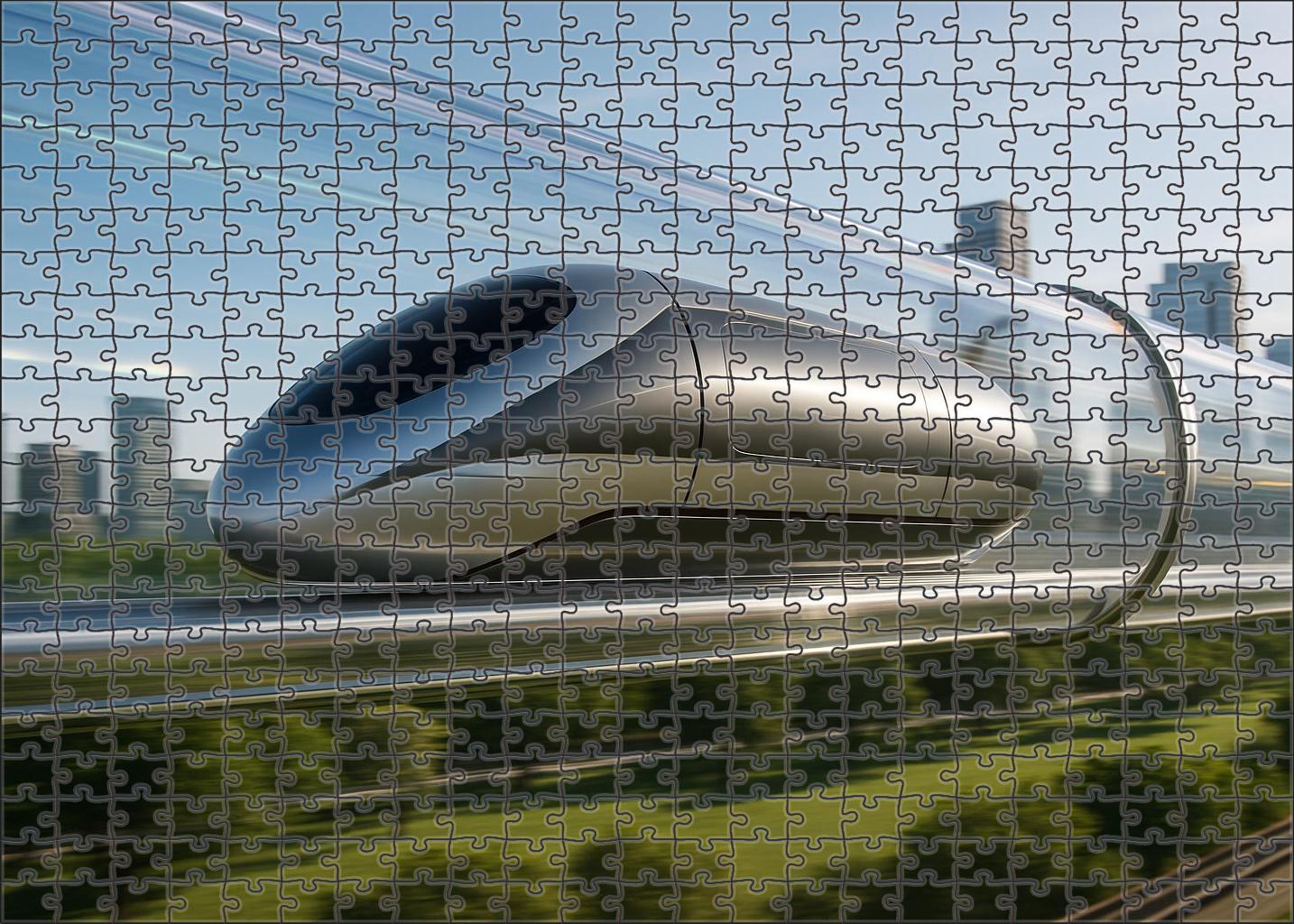 Hydrogen-powered Hyperloop High-speed Vacuum Rail System 300 Piece Puzzle
