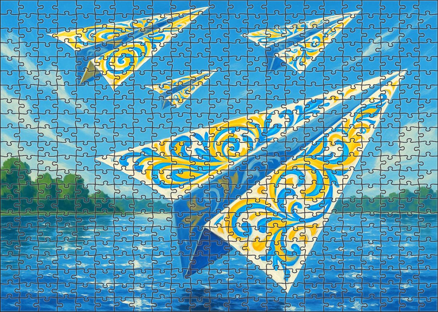 Paper Plane Regatta Large Format Puzzle