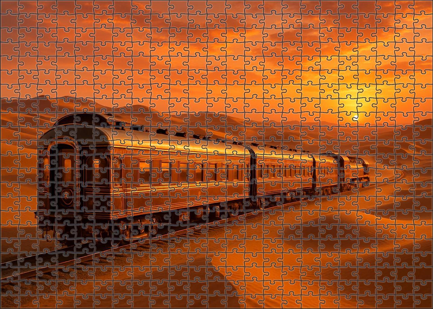 Golden Oasis Luxury Train Opulent Electric Sleeper With Gourmet Dining 20 Piece Puzzle