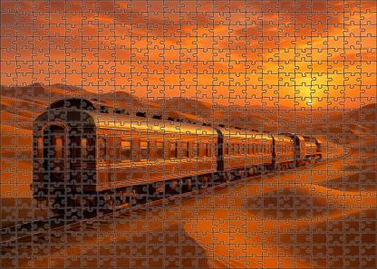 Golden Oasis Luxury Train Opulent Electric Sleeper With Gourmet Dining 20 Piece Puzzle