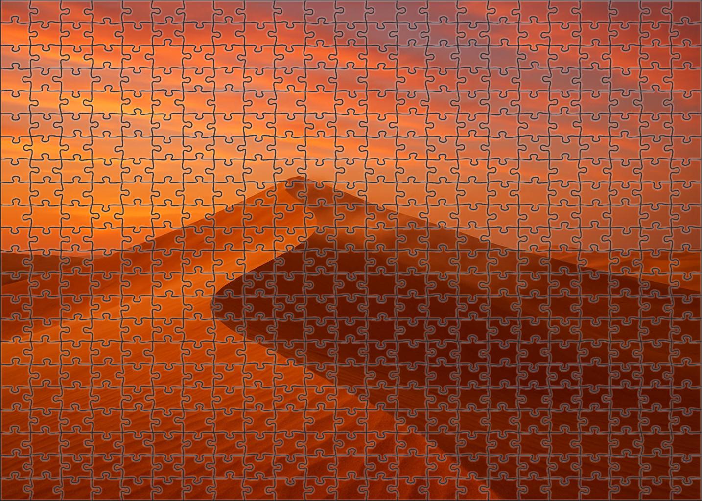 Sunset Dune Vista Waves Of Warm Sand And Sky Puzzle For Adults