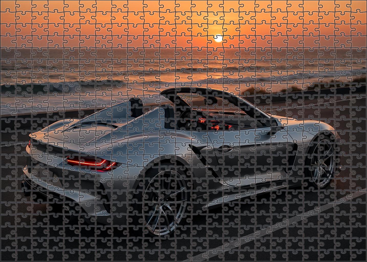 Cobalt Thunderbolt Twin-turbocharged Muscle Roadster Custom Jigsaw Puzzle