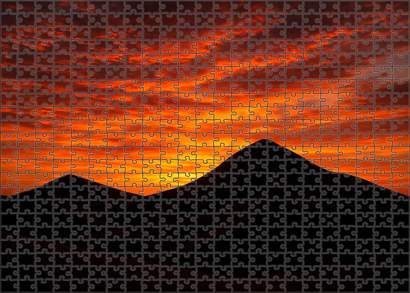 Sunset Dunes Silhouette Easy Puzzles