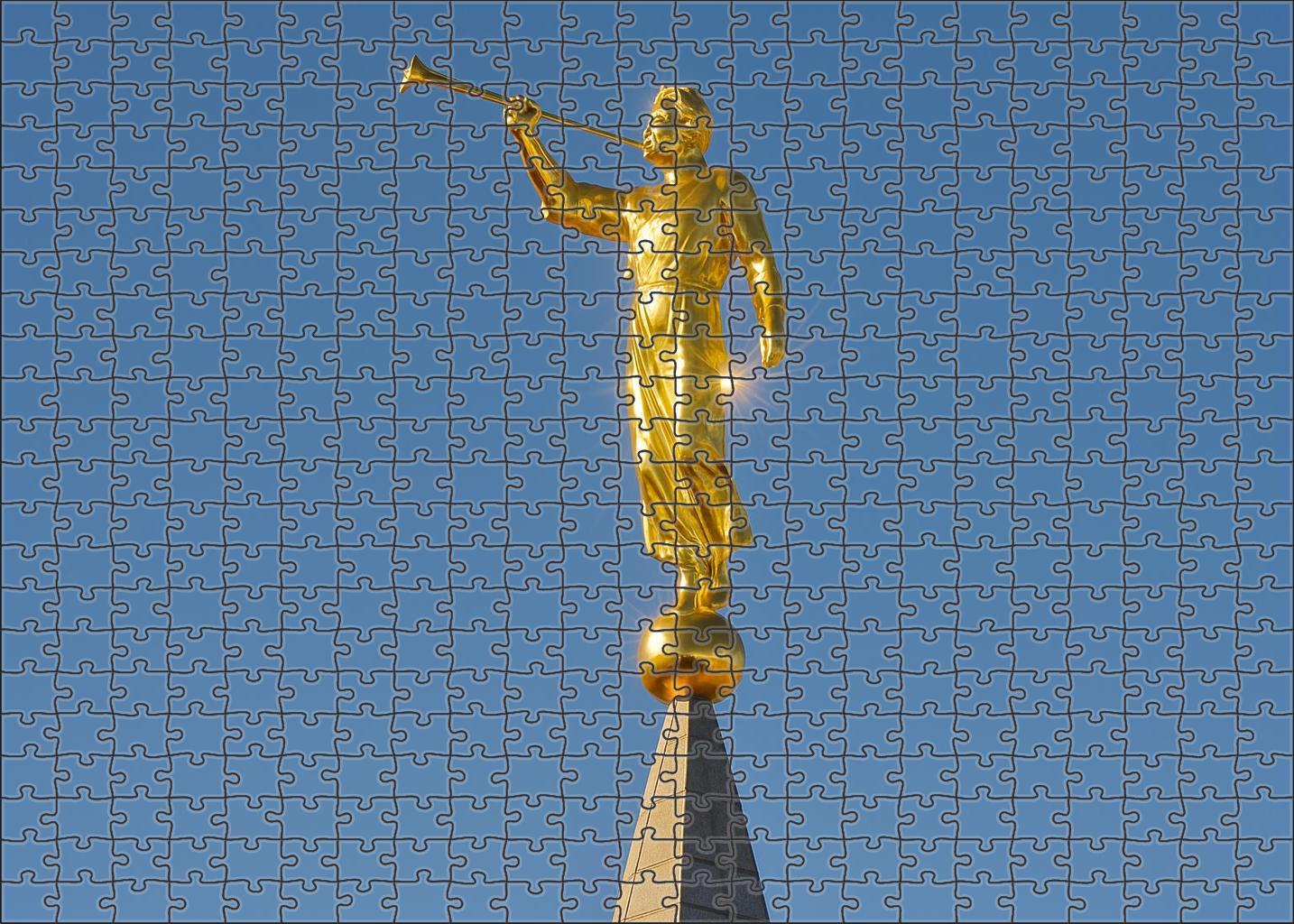 Angel Moroni Statue Atop The Salt Lake Temple Salt Lake City Usa Recognized By 6030 As A Religious Emblem 20 Piece Puzzle