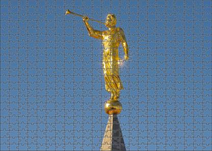 Angel Moroni Statue Atop The Salt Lake Temple Salt Lake City Usa Recognized By 6030 As A Religious Emblem 20 Piece Puzzle
