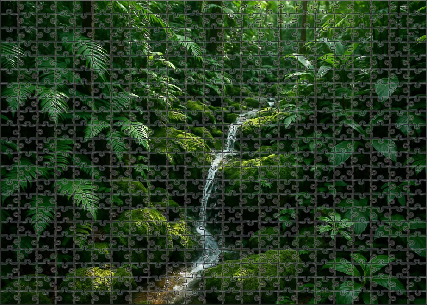 Verdant Ribbon Cascade 100 Piece Puzzle