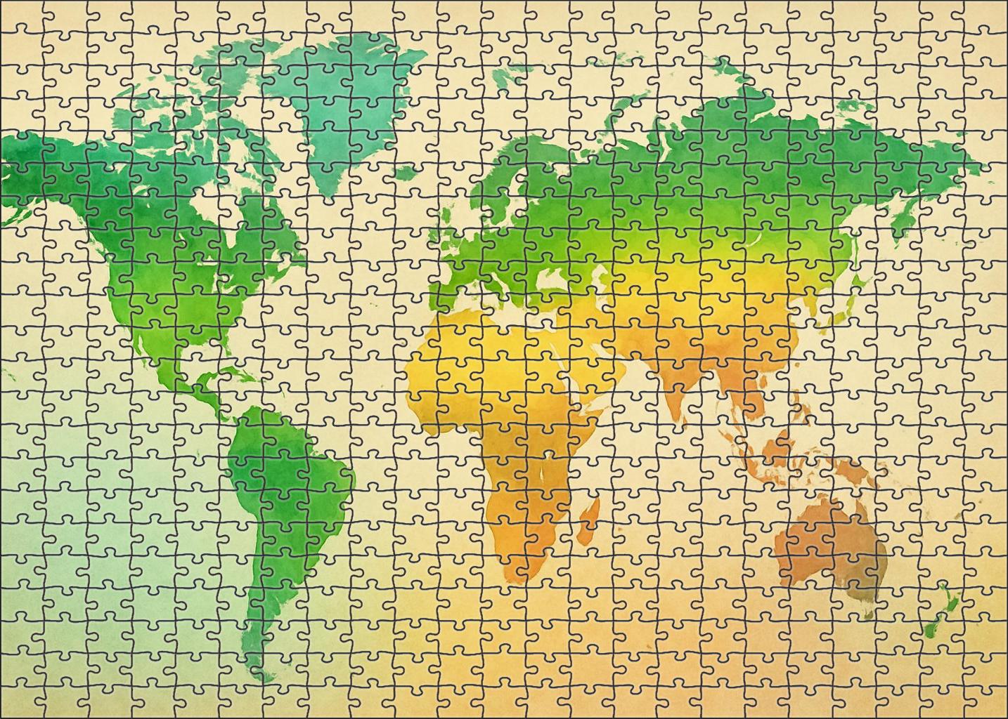 Gradient Biome Transition Map Puzzle For Adults