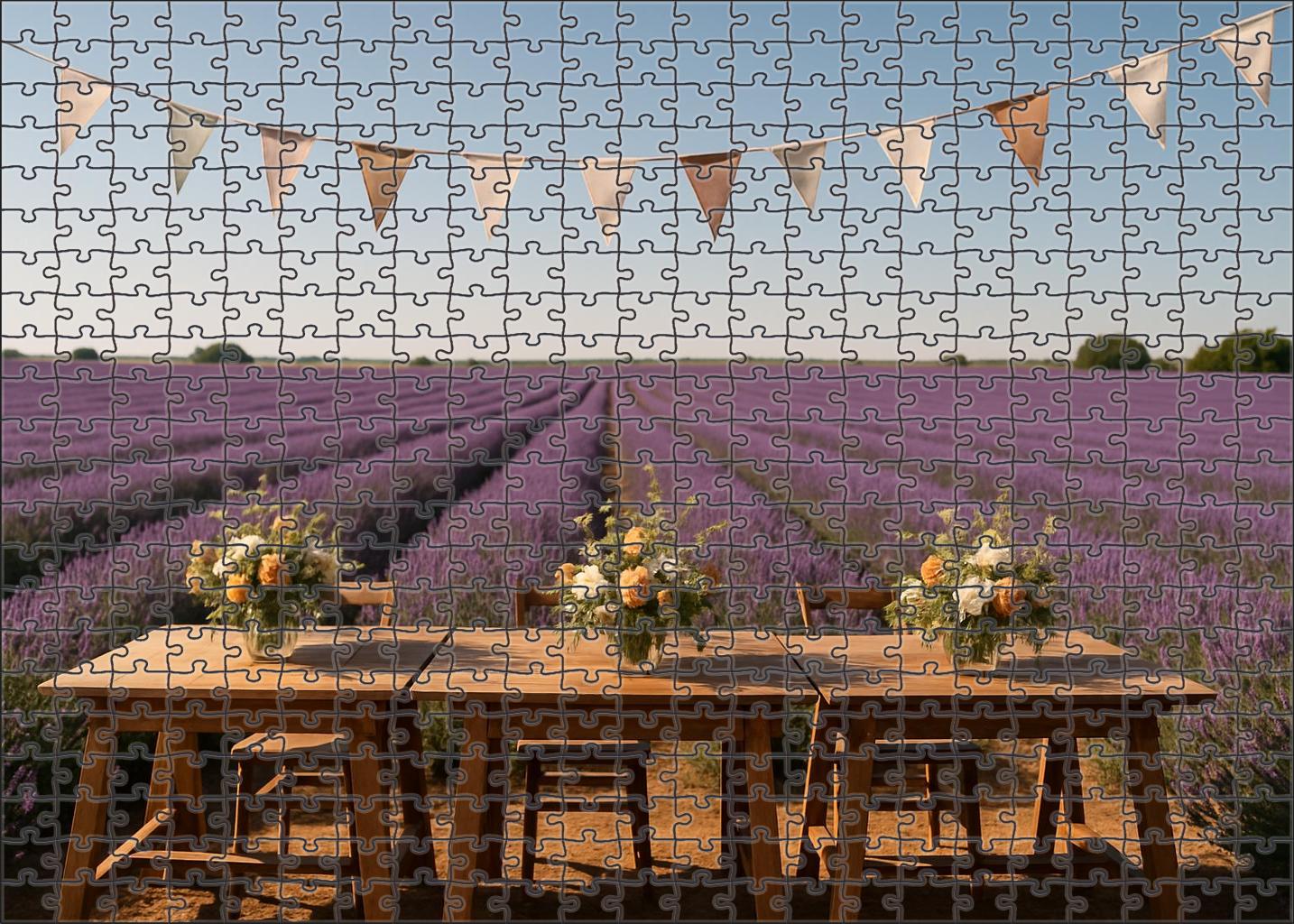 Lavender Field Celebration 1000 Piece Puzzle