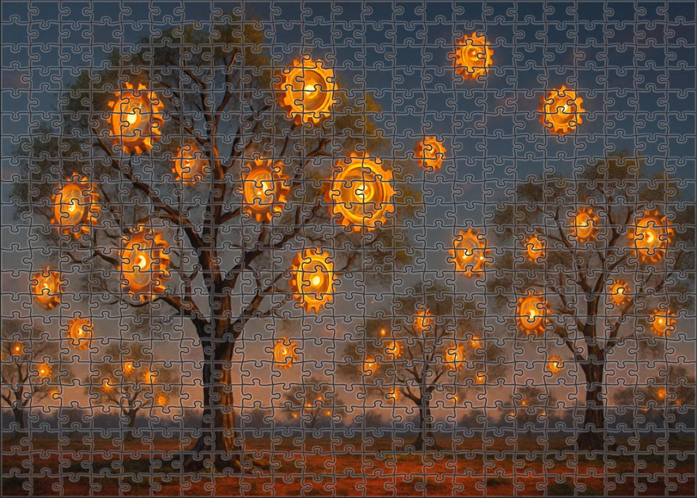 Clockwork Orchard Of Floating Fruits Puzzle Challenge