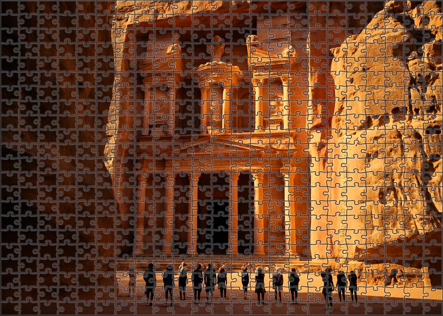 Petra Treasury Found In Ma'an Governorate Jordan Recognized By 6958 Worldwide As A Carved Sandstone Masterpiece Easy Puzzles