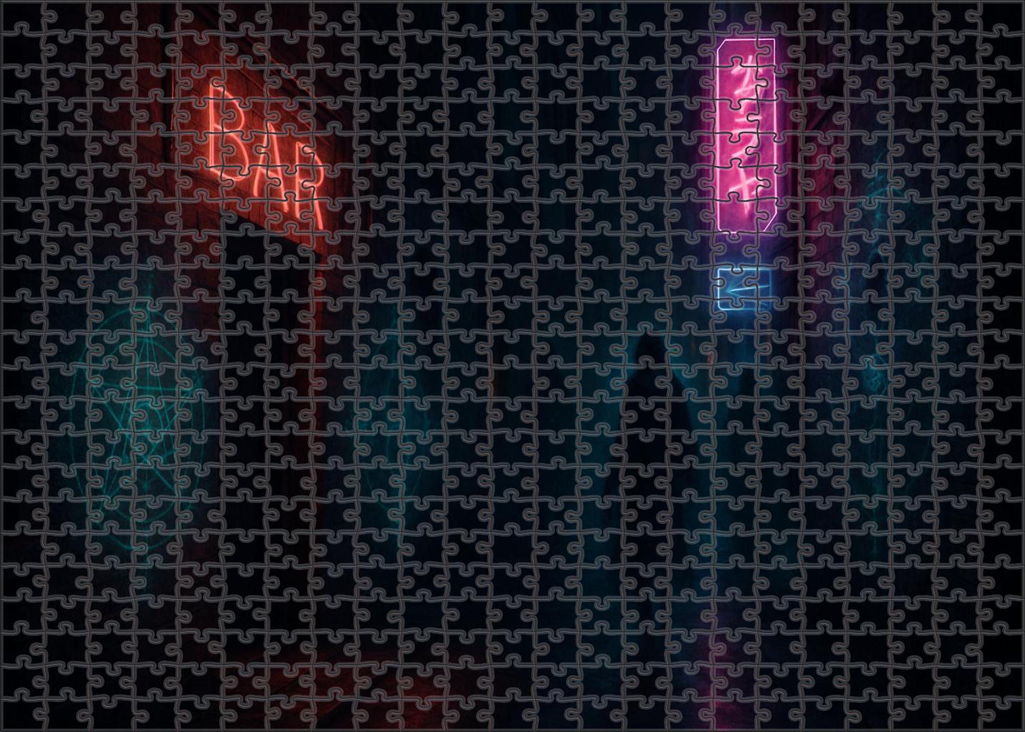 Post-urban Fantasy Streets Mystical Elements Meet Gritty City Life Custom Jigsaw Puzzle