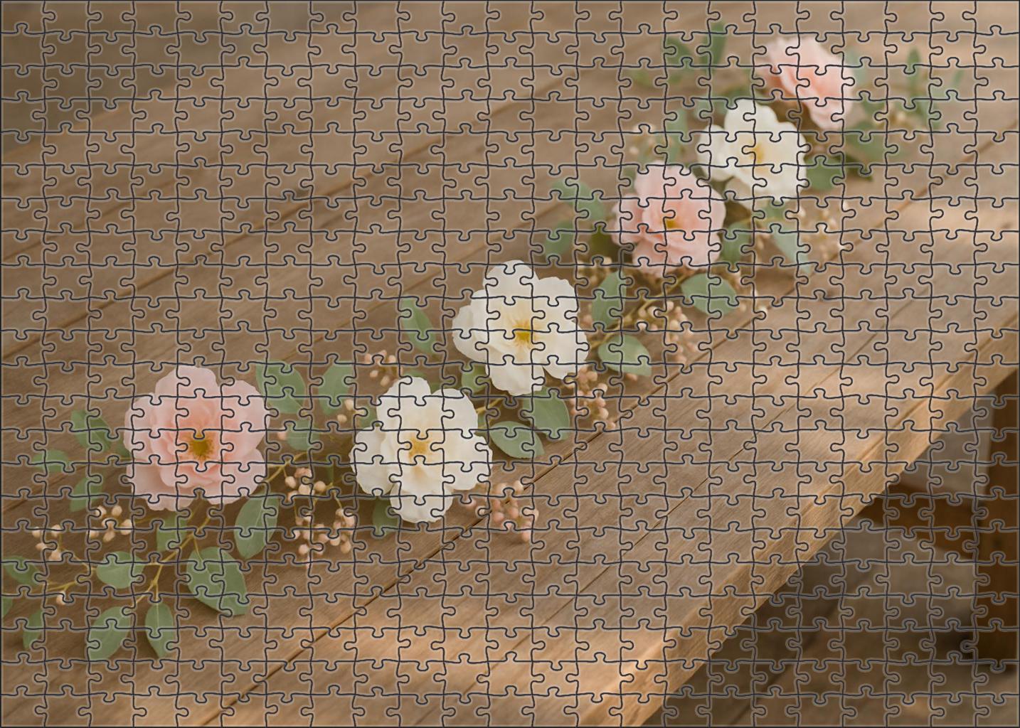Soft Blush Table Garland Puzzle Collection