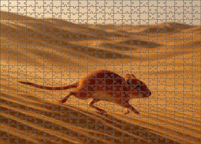 Vermilion Dust Runner Swift Desert Rodent With Streamlined Form And Burrowing Skills Premium Puzzle Pieces