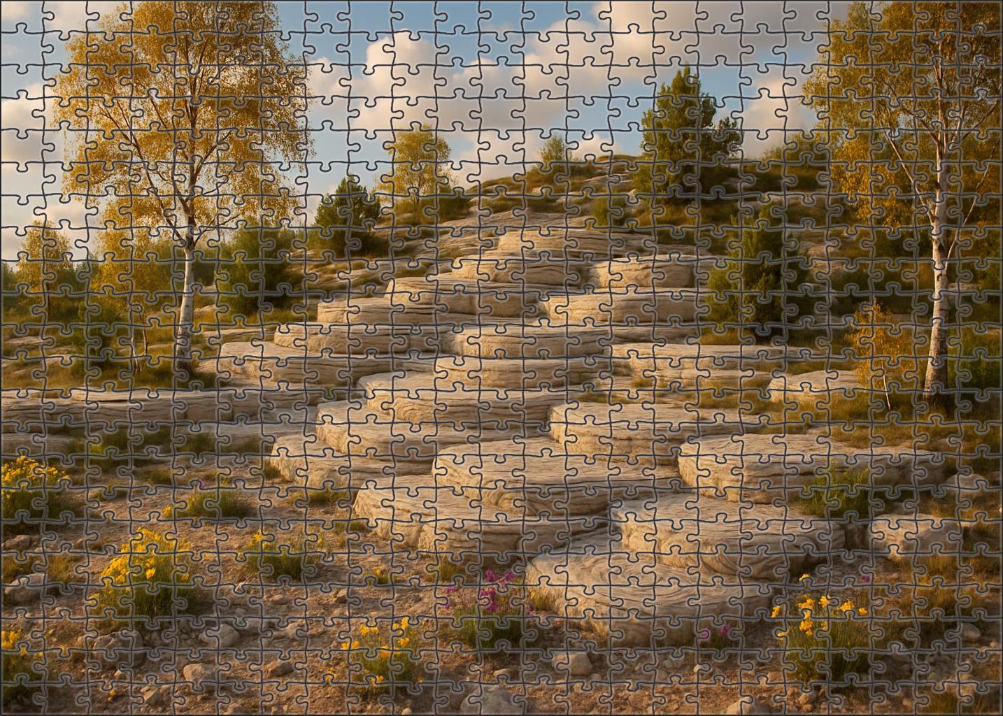 Sun-dappled Limestone Terrace Puzzle Collection