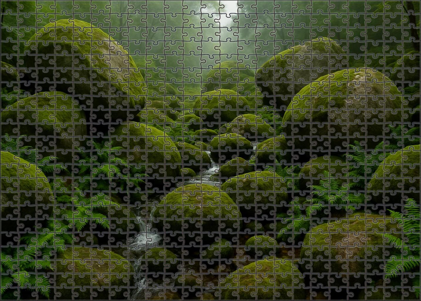 Mossy Boulder Valley 500 Piece Puzzle