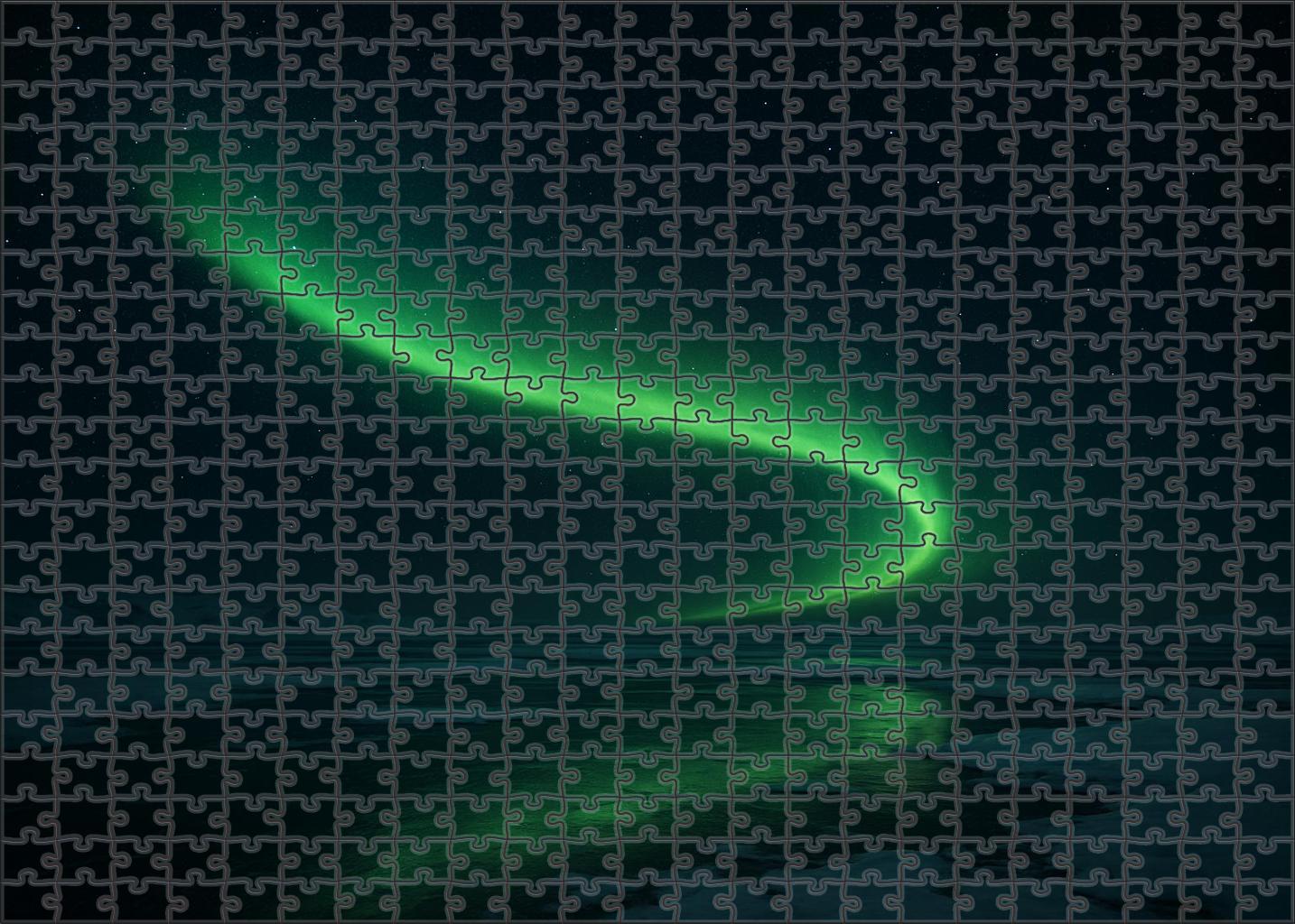 Verdant Aurora Ribbon Puzzle Collection